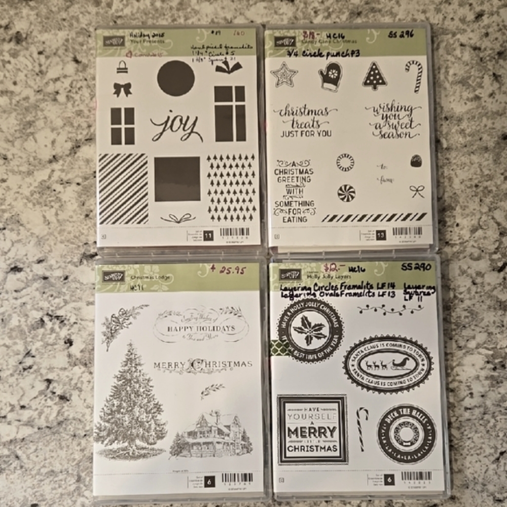 Stampin' Up! Christmas Stamp Set Collection Bundle of 4